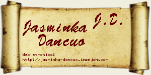 Jasminka Dančuo vizit kartica